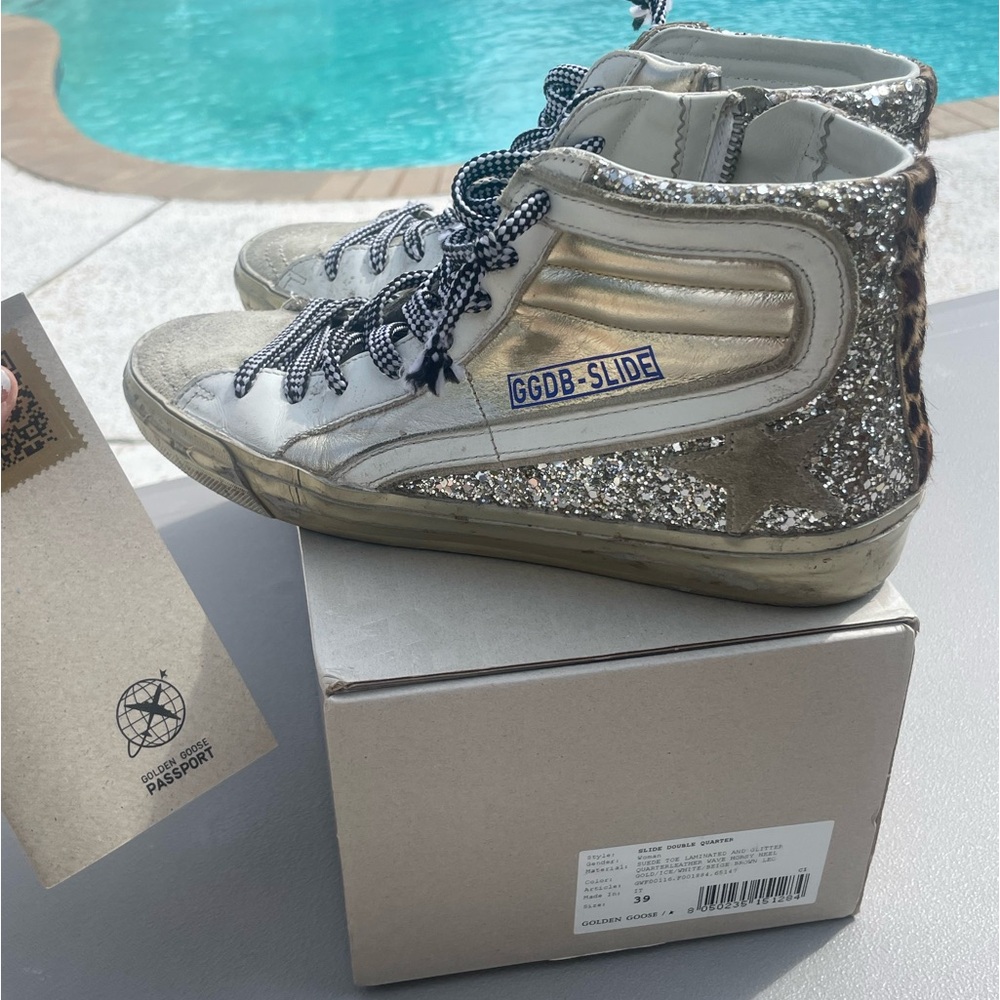 GOLDEN GOOSE SLIDE SNEAKER- SIZE 39 Original Box, Dust Bag & Passport Included